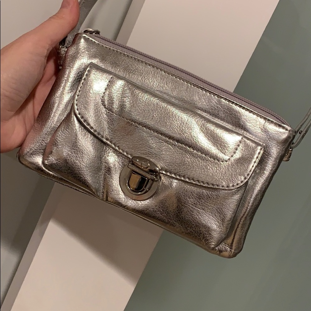 Small silver crossbody